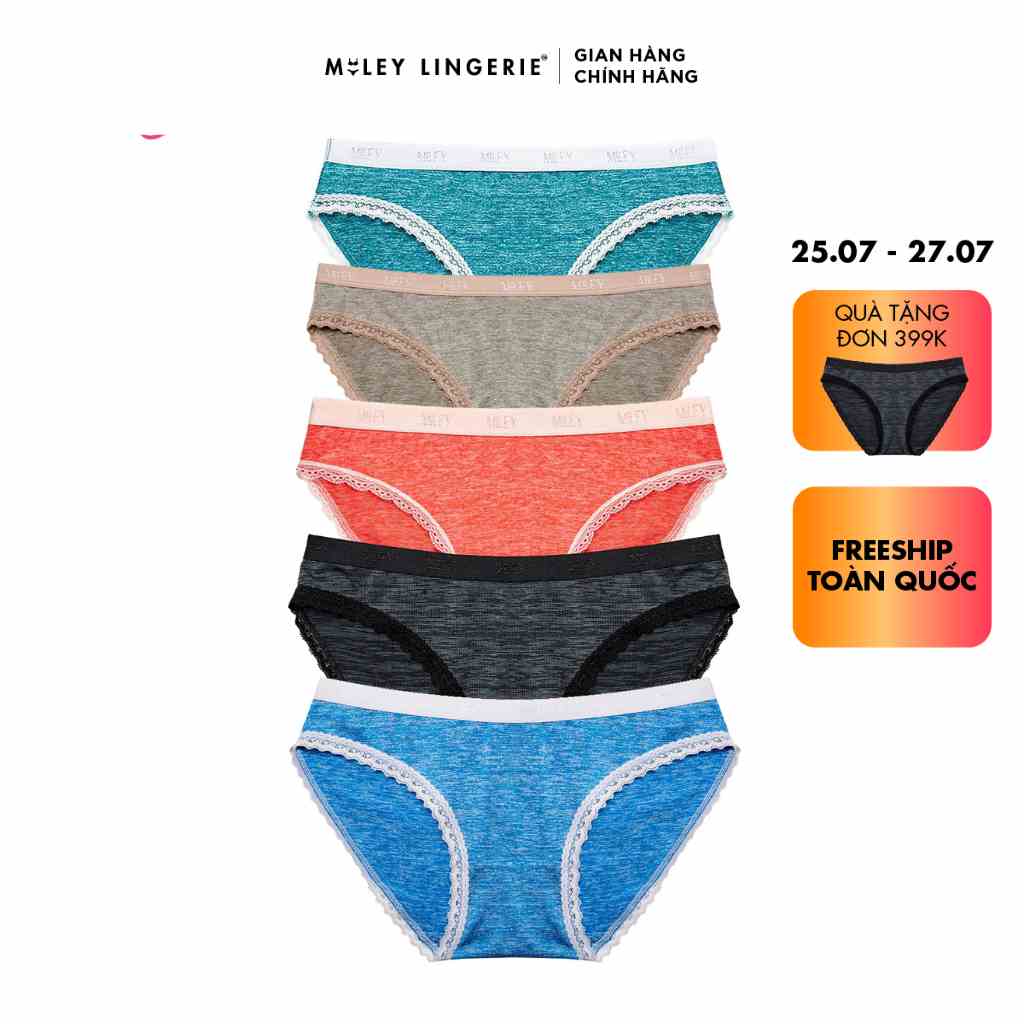 [TẶNG VOUCHER 50K KHI MUA ĐỒ BƠI] Combo 5 Quần Lót Thun Lạnh Sớ Gỗ Miley Lingerie FWS_00 - Màu Ngẫu Nhiên