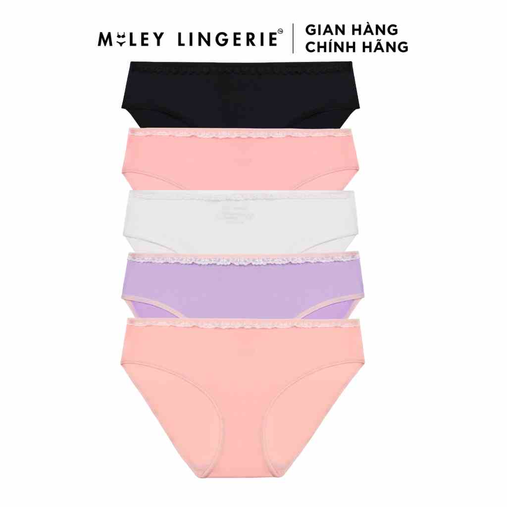 [MUA 2 GIẢM 5%] Combo 5 Quần Lót Thun Lạnh Trơn Viền Ren 4 Chiều Fashion Miley Lingerie BMS Màu Ngẫu Nhiên