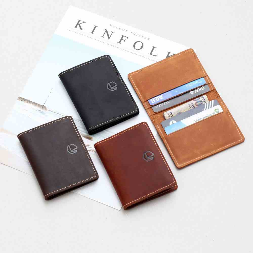 [Mã BMLTA35 giảm đến 35K đơn 99K] Ví card da bò Handmade Anh Tho Leather MSC-01