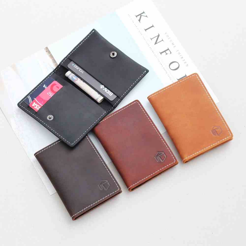 [Mã BMLTA35 giảm đến 35K đơn 99K] Ví card da bò Handmade Anh Tho Leather MSC-02