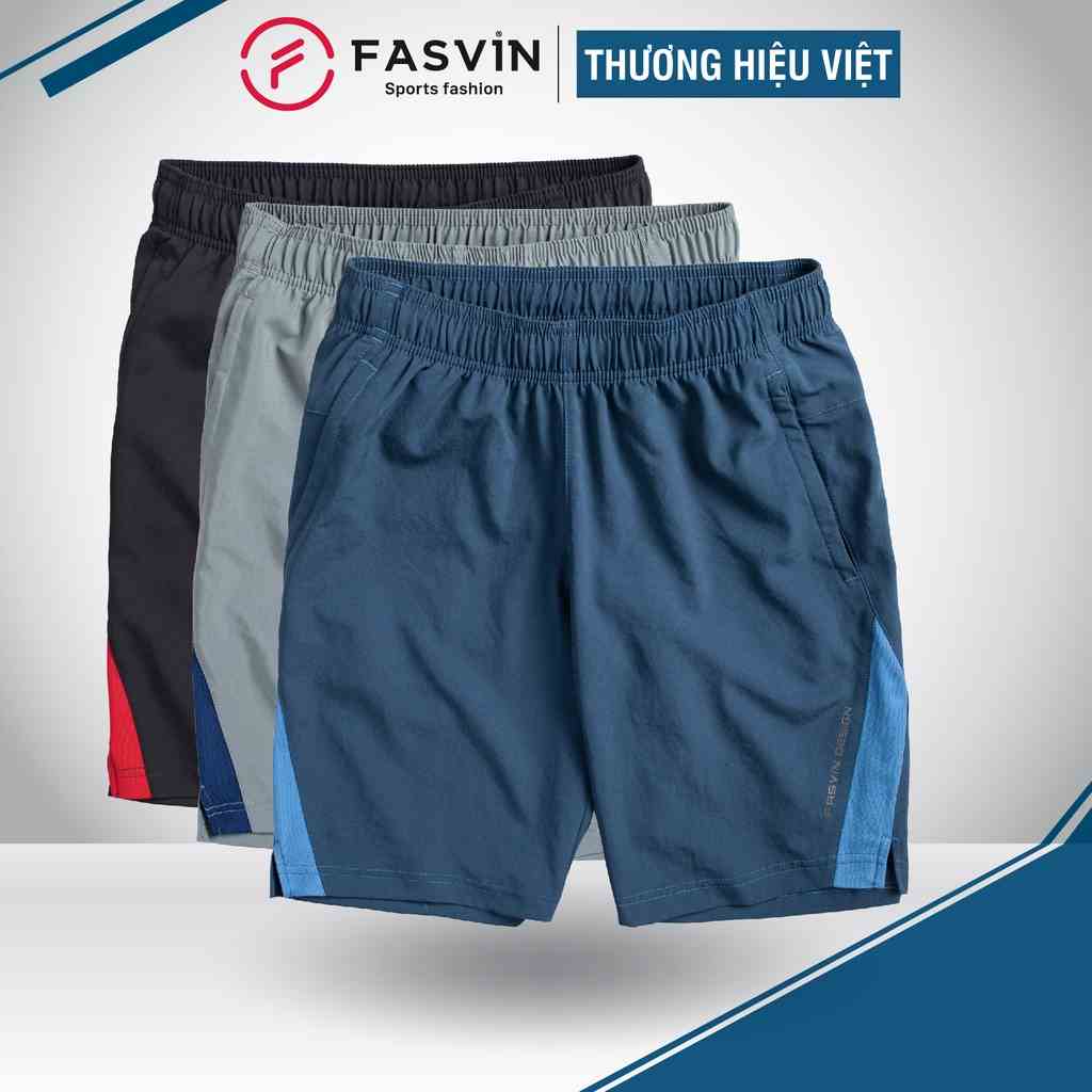 Quần Đùi Nam FASVIN Vải Gió Nhẹ Mát Hàng Nhà Máy Chất Lượng Cao Thể Thao Hay Mặc Nhà Q22508.HN