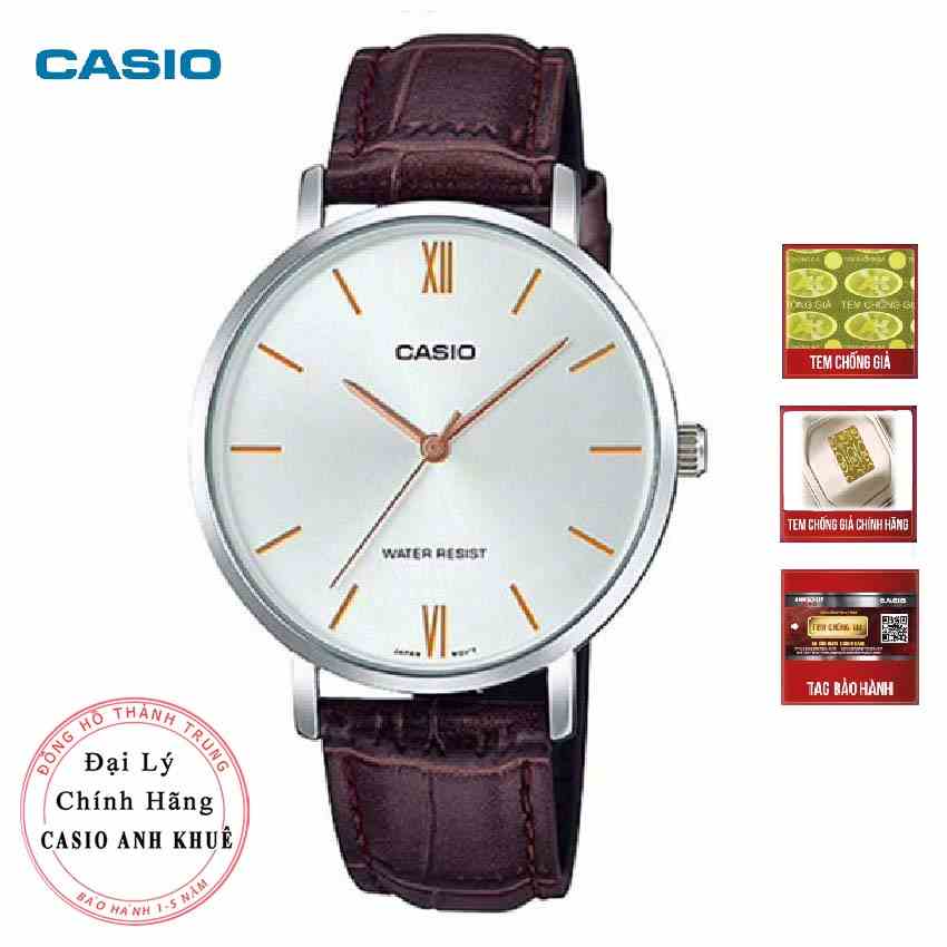 [Mã BMLTB200 giảm đến 100K đơn 499K] Đồng hồ nữ Casio LTP-VT01L-7B2UDF dây da