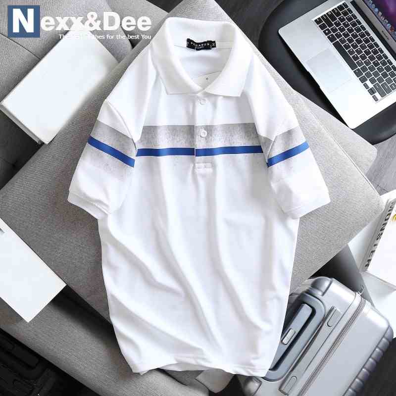 Áo thun polo nam sọc ngang có cổ bẻ vải cá sấu trẻ trung niên Nexx&Dee PL22