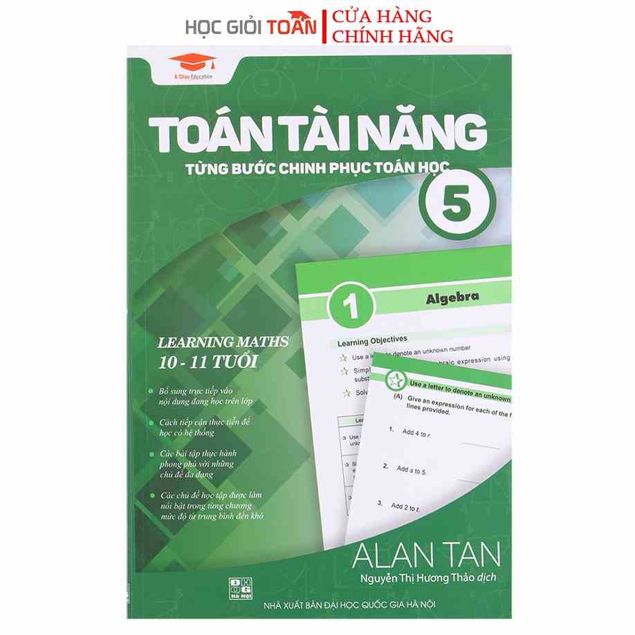 [Mã BMLTB35 giảm đến 35K đơn 99K] Sách: Toán Tài Năng 5 - Toán Lớp 5- Toán Song ngữ (10 - 11 tuổi )