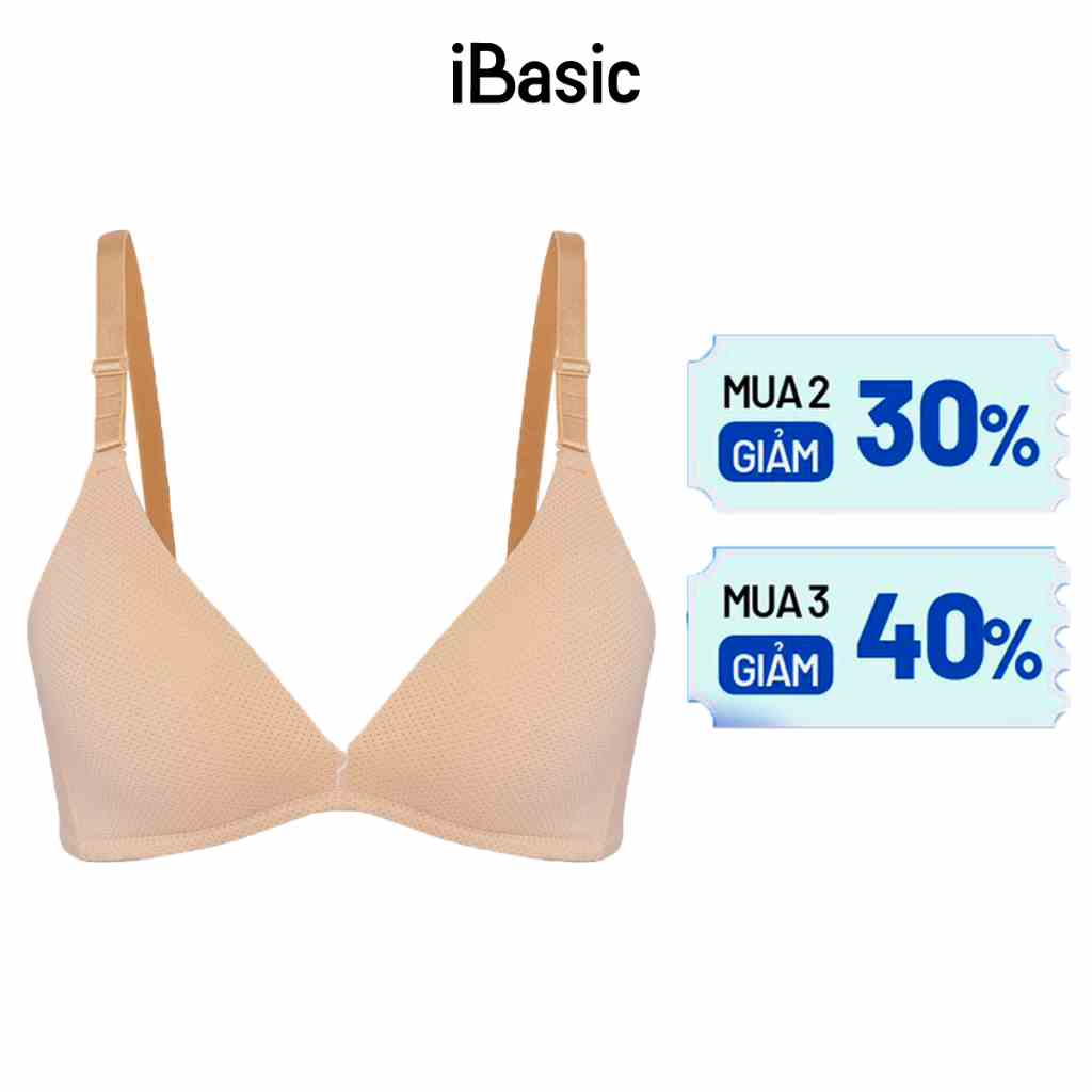 Áo ngực không gọng mút mỏng vải thoáng khí Tshirt iBasic BRAW086