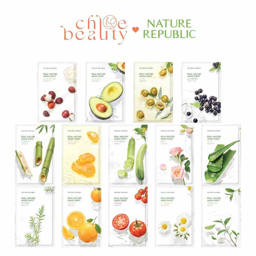 [Mã BMLTB35 giảm đến 35K đơn 99K] Mặt nạ dưỡng da NATURE REPUBLIC Real Nature Mask Sheet 23ml