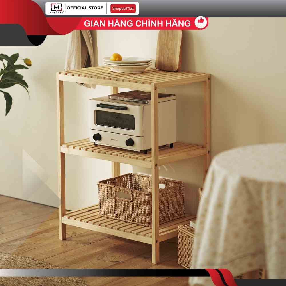 Kệ gỗ lò vi sóng đa năng 3 tầng nhiều màu thương hiệu MW FURNITURE - Nội thất căn hộ