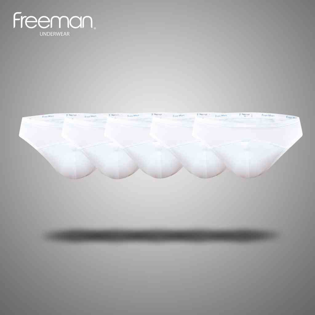 [Mã BMLTA35 giảm đến 35K đơn 99K] [FREEMAN] Combo 5 quần lót nam cotton màu trắng 770