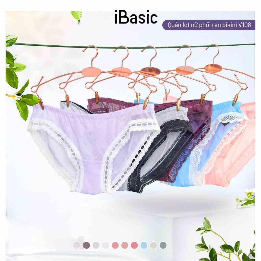 Quần lót nữ bikini ren lưới iBasic V108