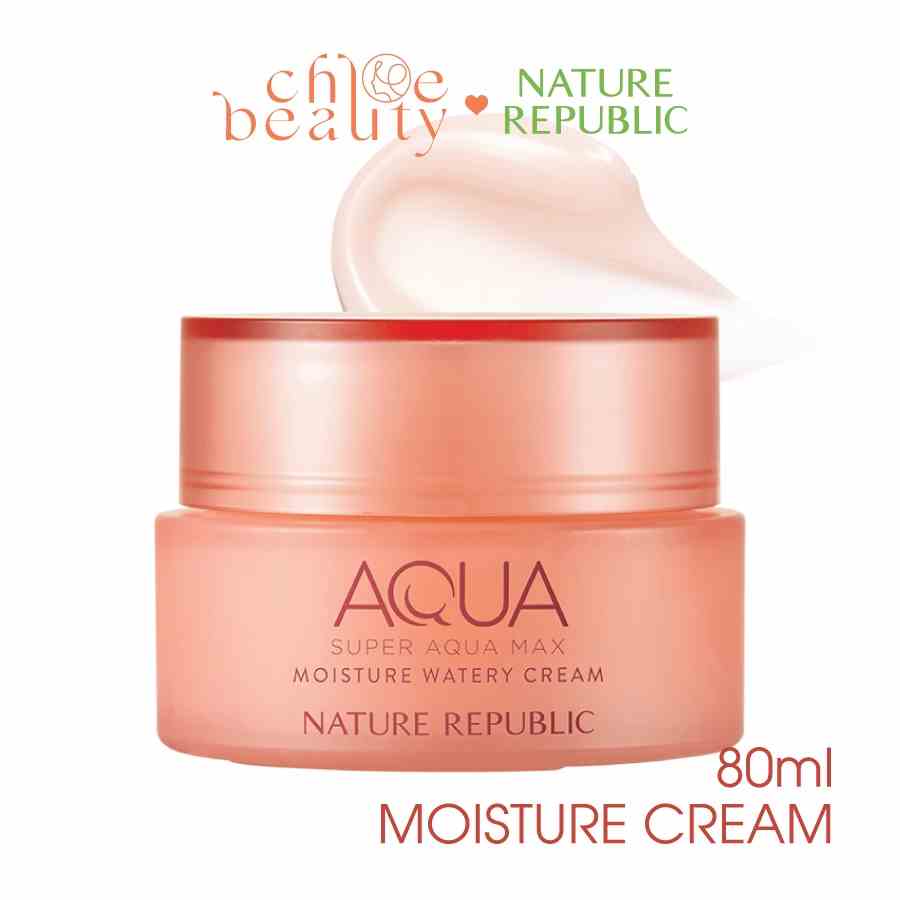 Kem dưỡng ẩm nước biển sâu cho da khô NATURE REPUBLIC Super Aqua Max Moisture Watery Cream 80ml