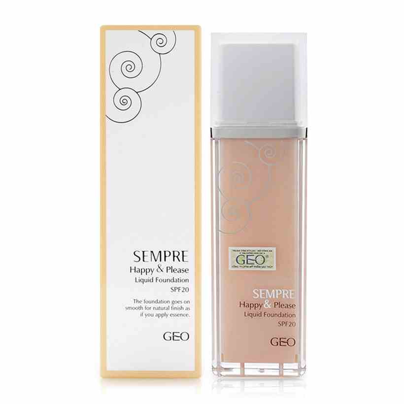 Kem nền Geo Sempre Happy & Please Liquid Foundation #21 Natural Beige