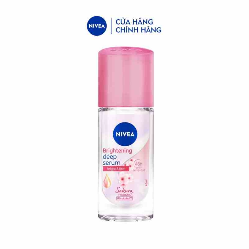 Lăn ngăn mùi Nivea serum trắng mịn hương hoa Sakura (40ml) - 85306