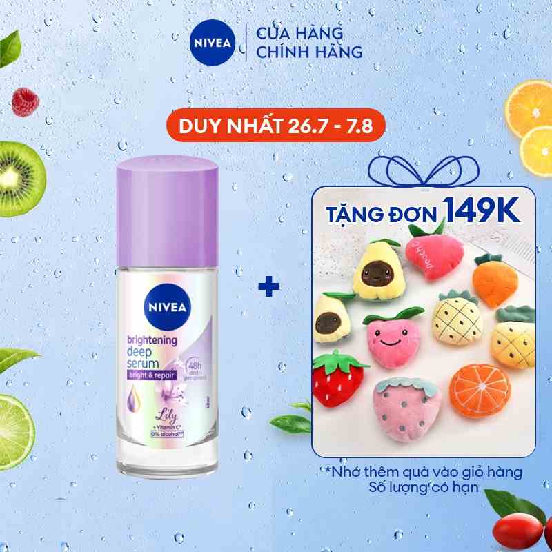 Lăn ngăn mùi Nivea serum trắng mịn hương hoa Lily (40ml) - 85310