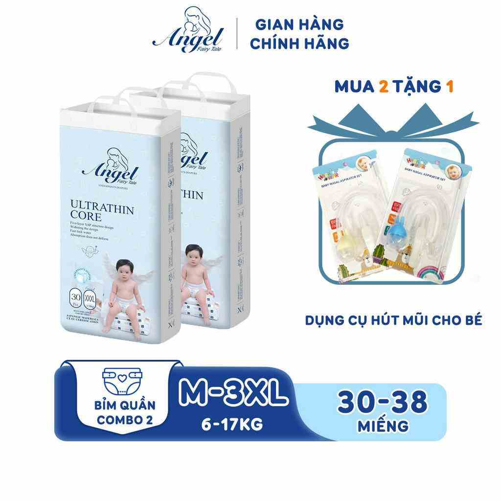 [Mã BMLTB35 giảm đến 35K đơn 99K] Bỉm Quần ANGEL Absorbent Size M38 - L36 - XL34 - XXL32 - XXXL30 - 1 Bịch