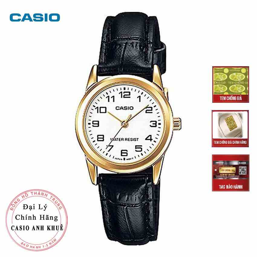 [Mã BMLTB200 giảm đến 100K đơn 499K] Đồng hồ nữ Casio LTP-V001GL-7BUDF dây da