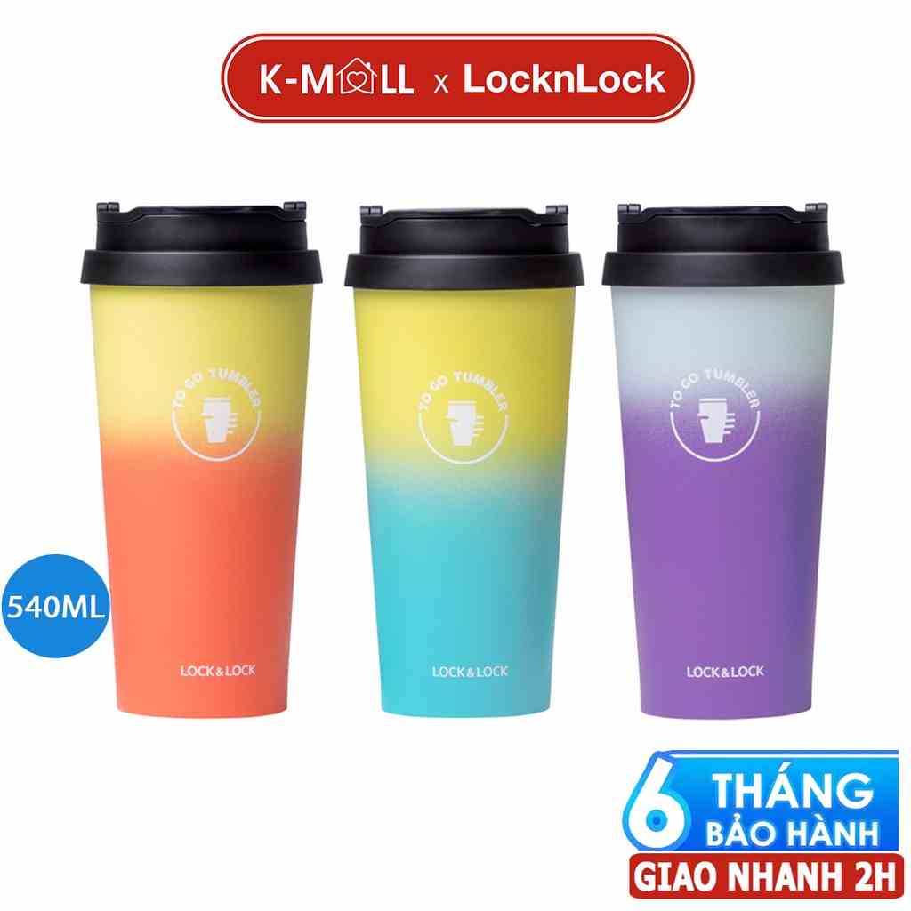 Ly giữ nhiệt LocknLock 540ml Clip Tumbler LHC4151 - Hàng chính hãng kèm ống hút chịu nhiệt - K-MALL