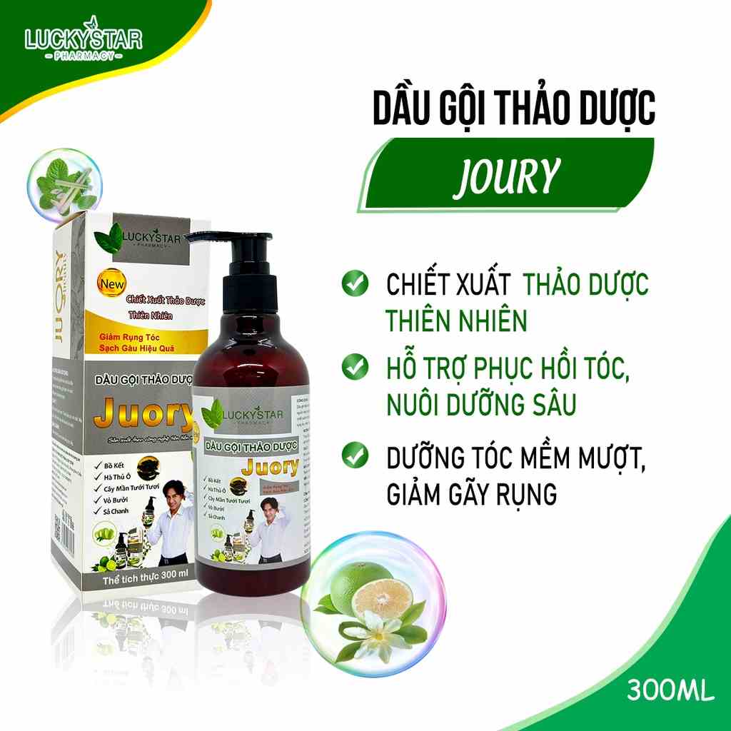 [Mã BMLTB35 giảm đến 35K đơn 99K] Dầu Gội Thảo Dược Lucky Star 300ml