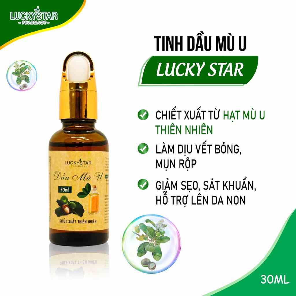 [Mã BMLTA35 giảm đến 35K đơn 99K] Tinh Dầu Mù U Nguyên Chất Lucky Star 30ml