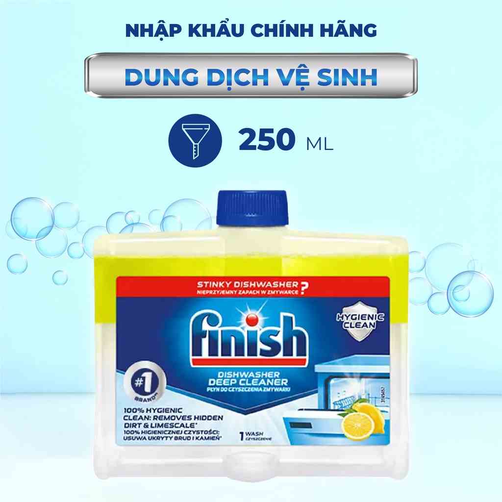 Dung dịch vệ sinh máy rửa bát Finish 250ml hương chanh