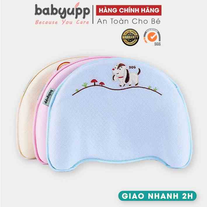 Gối cao su non cho bé Babyupp giúp chống bẹp đầu, méo đầu, nghẹo cổ cho trẻ sơ sinh