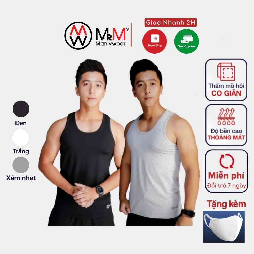 Combo 2 áo ba lỗ 100 % cotton Mrm Manlywear - MM