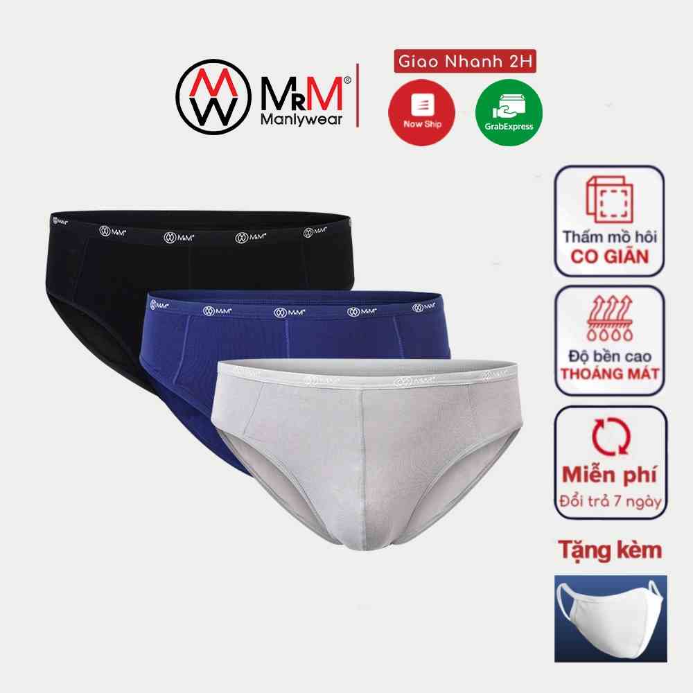 Set 3 quần lót nam 95% sợi tre bamboo kháng khuẩn thấm hút mồ hôi MRM Manlywear