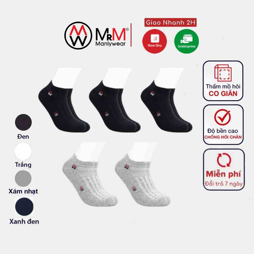 Hộp 5 tất cổ ngắn nam cotton organic MRM Manlywear mix màu