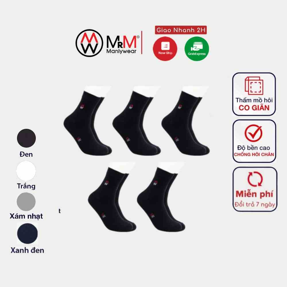 Hộp 5 đôi tất vớ cổ dài nam Cotton Organic MRM Manlywear -CM