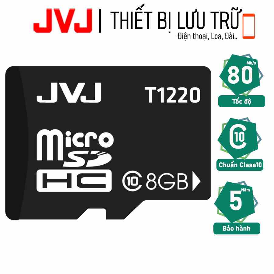 Thẻ nhớ JVJ 8G C10 tốc độ cao microSDHC