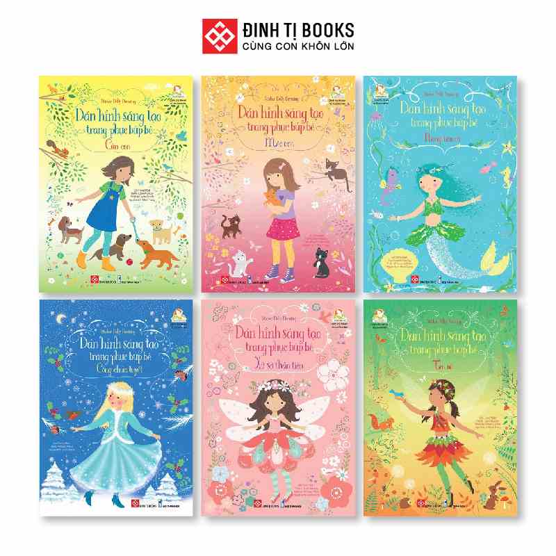 Sách - Dán hình sáng tạo trang phục búp bê - Sticker Dolly Dressing - Dành cho trẻ từ 3 tuổi - Đinh Tị Books