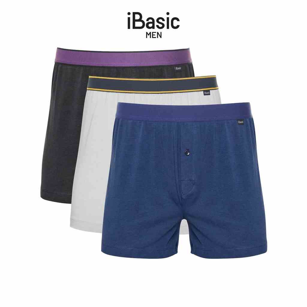 Combo 3 quần đùi nam thun cotton iBasic SHM003