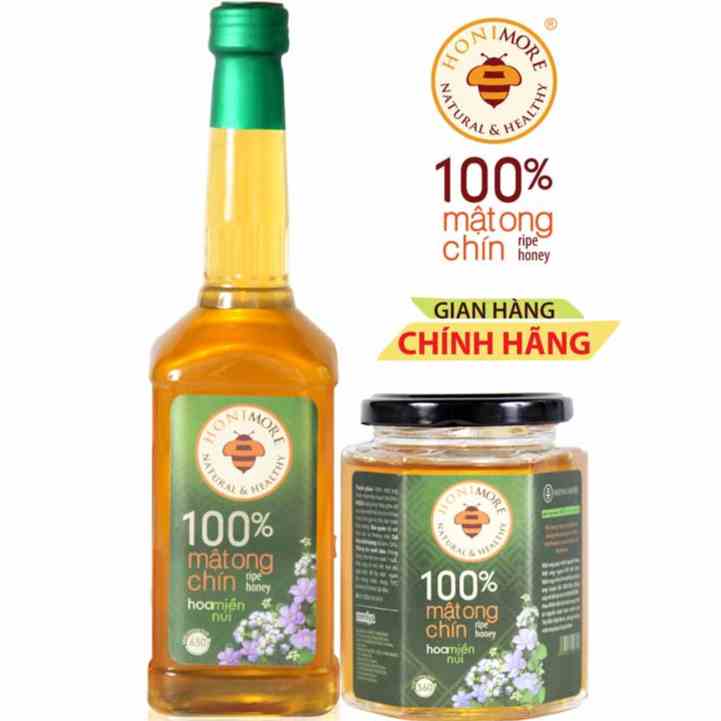 [Mua 1 tặng 1] Mật ong rừng nguyên chất Hoa Miền Núi Honimore 630g - Mật ong rừng, mật ong tây bắc