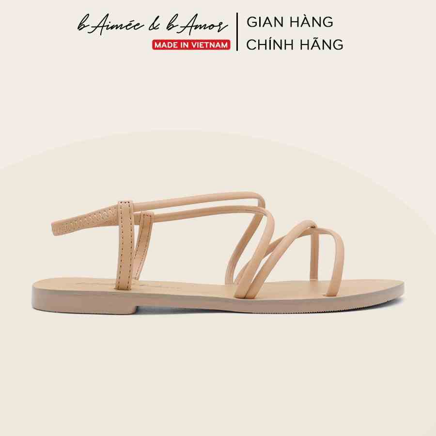 Sandal nữ đế bệt Flat đi biển thời trang quai chiến binh dây mảnh bAimée & bAmor MS1655-1777