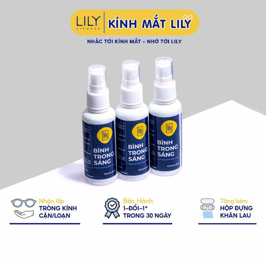 Nước xịt rửa mắt kính LILYEYEWEAR chuyên dụng 60ml