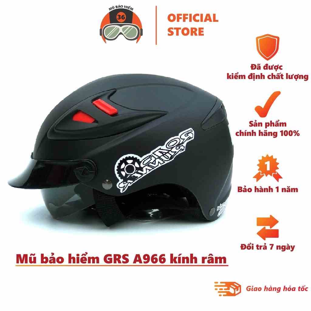 Mũ bảo hiểm GRS A966 kính râm (nhiều màu)