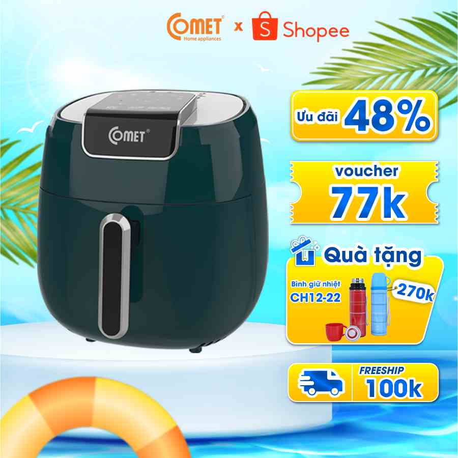 [Mã ELCMVIP1 giảm 10% đơn 699K] Nồi chiên không dầu điện tử COMET 4,2L - CM6858