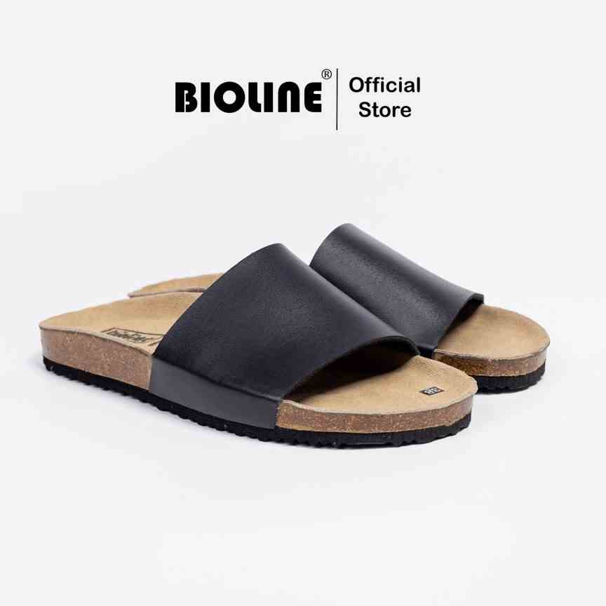 Mã PU05 - Dép công sở Birken Đế Trấu BIOLINE Official Unisex Nam nữ Quai Nguyên Tấm Da PU Cao Cấp