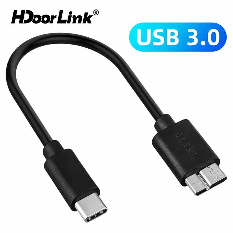 Cáp ổ cứng HdoorLink Usb C sang Micro B 3.1 Type C HDD dữ liệu 5Gbps cho điện thoại thông minh/camera/laptop