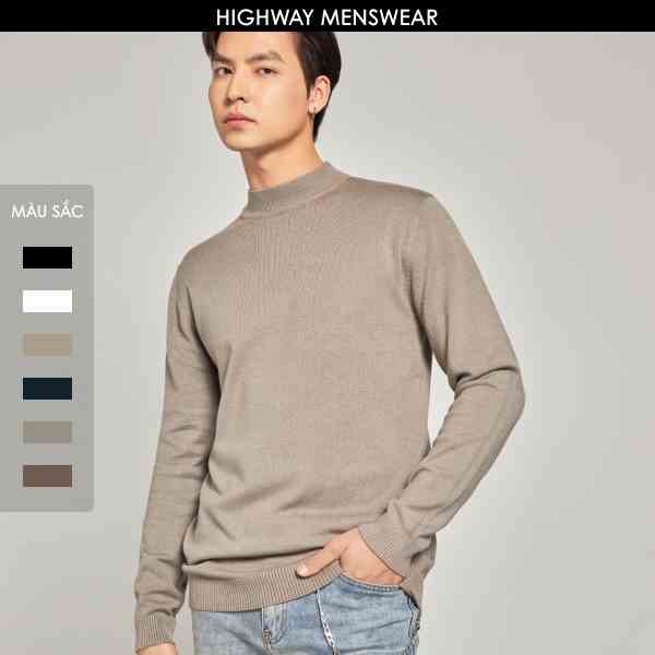 Áo len nam dệt cổ 3cm HIGHWAY MENSWEAR Scout Knitwear