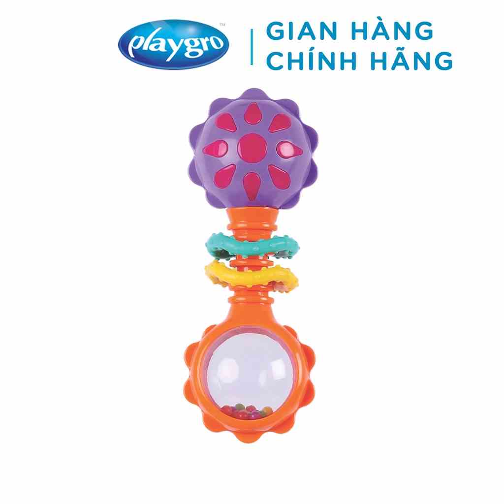 [Mã BMLTB200 giảm đến 100K đơn 499K] Đồ chơi xúc xắc gặm nướu Twisting Barbell Playgro, cho bé 3-24 tháng