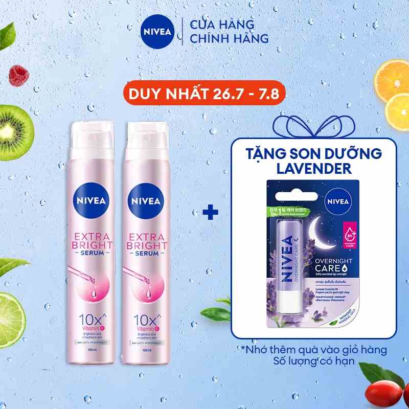 Bộ 2 Xịt ngăn mùi NIVEA serum trắng mịn (100ml/chai) - 80020