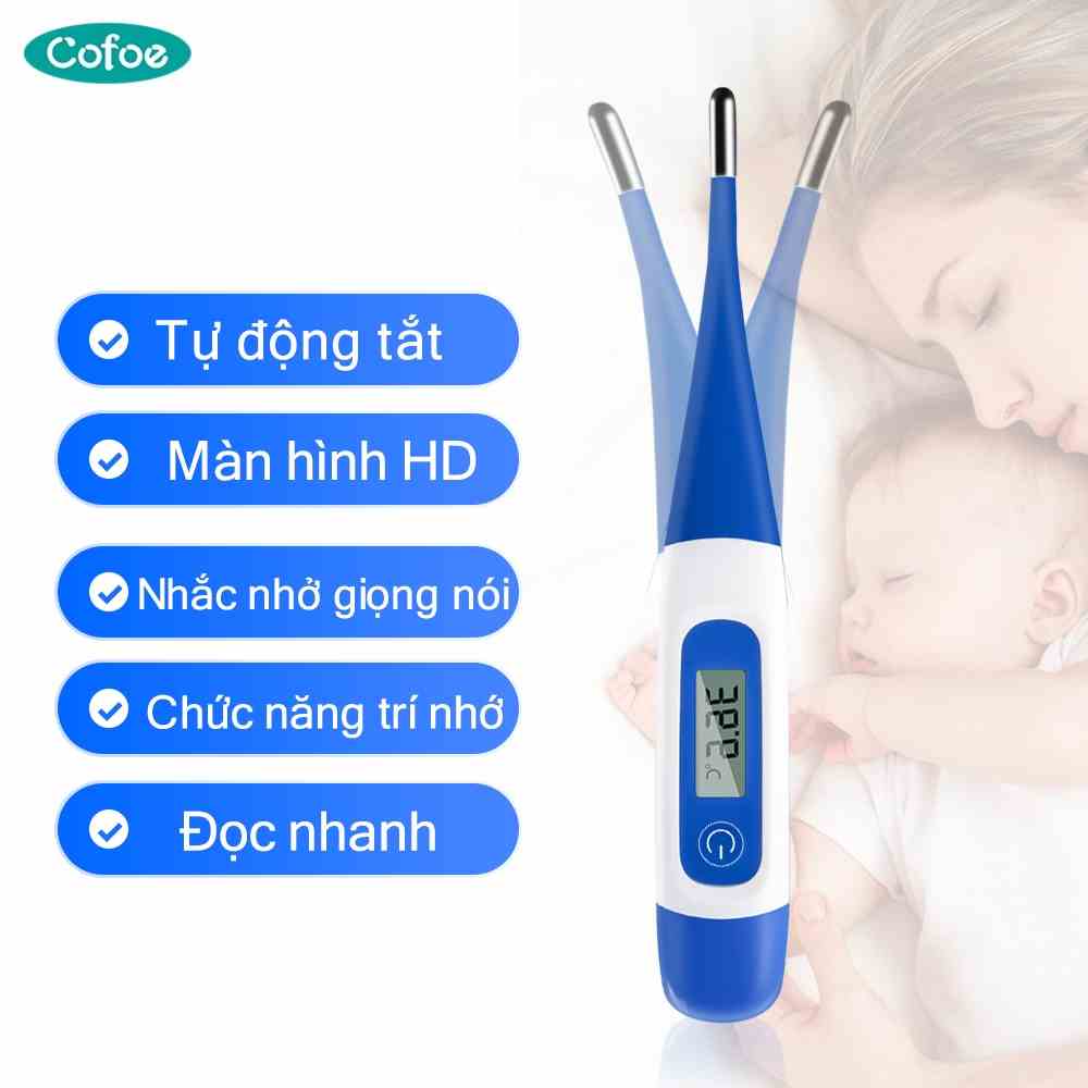 Cofoe Máy LCD Đo Nhiệt Độ Cơ Thể & Rụng Trứng Cho Trẻ Em người Lớn bé Sơ Sinh