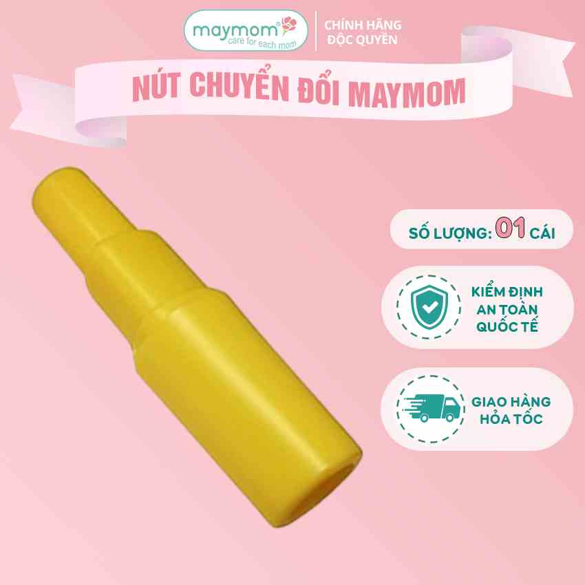 Nút Chuyển Đổi Maymom, Giúp Chặn Sữa Ngắn Thành Chặn Sữa Dài, Kết Nối Được Với Cổ Nối Phễu Cổ Hẹp (1 cái)