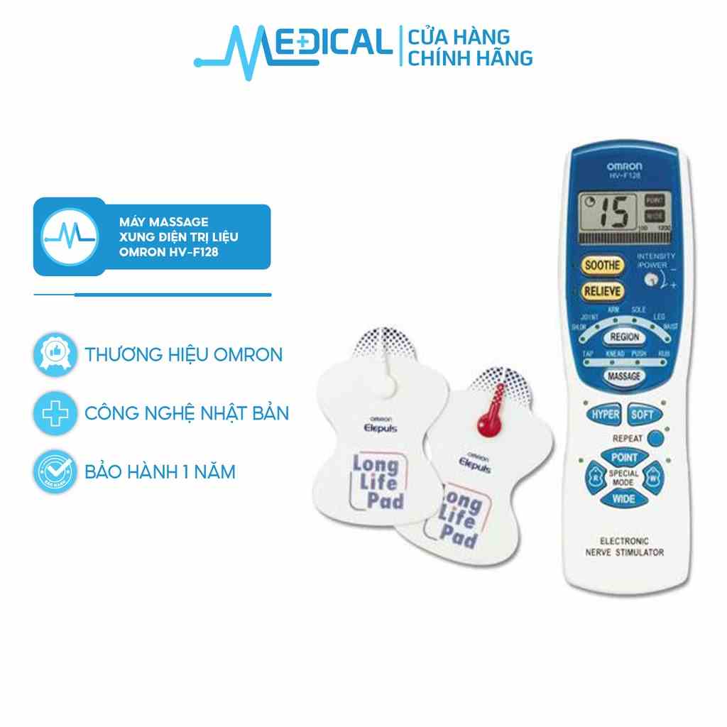 Máy massage xung điện trị liệu OMRON HV-F128 chính hãng bảo hành 1 năm - MEDICAL