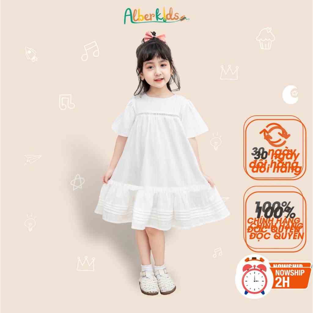 Váy cho bé gái ALBER KIDS công chúa trắng Elsa xinh đẹp Angel Dress cho trẻ em 2,3,4,5,6,7,8,9,10,11,12 tuổi [V14]