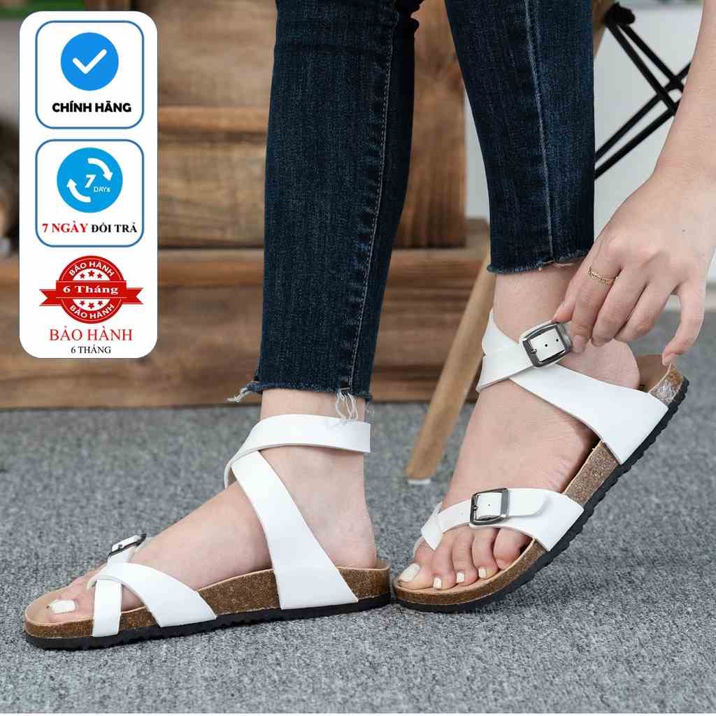 Mã PU16 - Sandal công sở Birken Đế Trấu BIOLINE Official Unisex nam nữ Quai Da PU cao cấp đan cổ chân