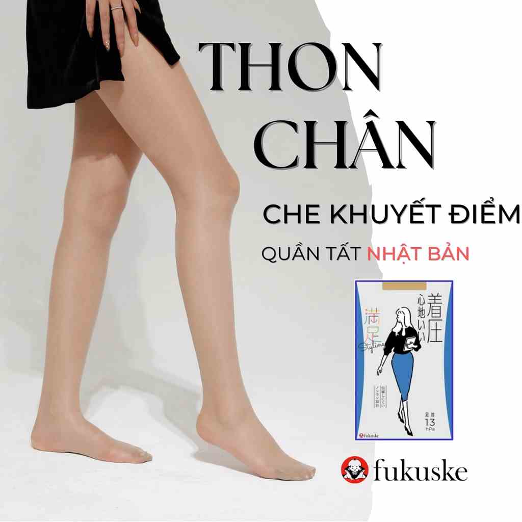 Quần tất siêu bó Fukuske làm thon gọn chân Che khuyết điểm đẹp mịn màng tất Nhật Bản cao cấp làm đẹp chân siêu dai