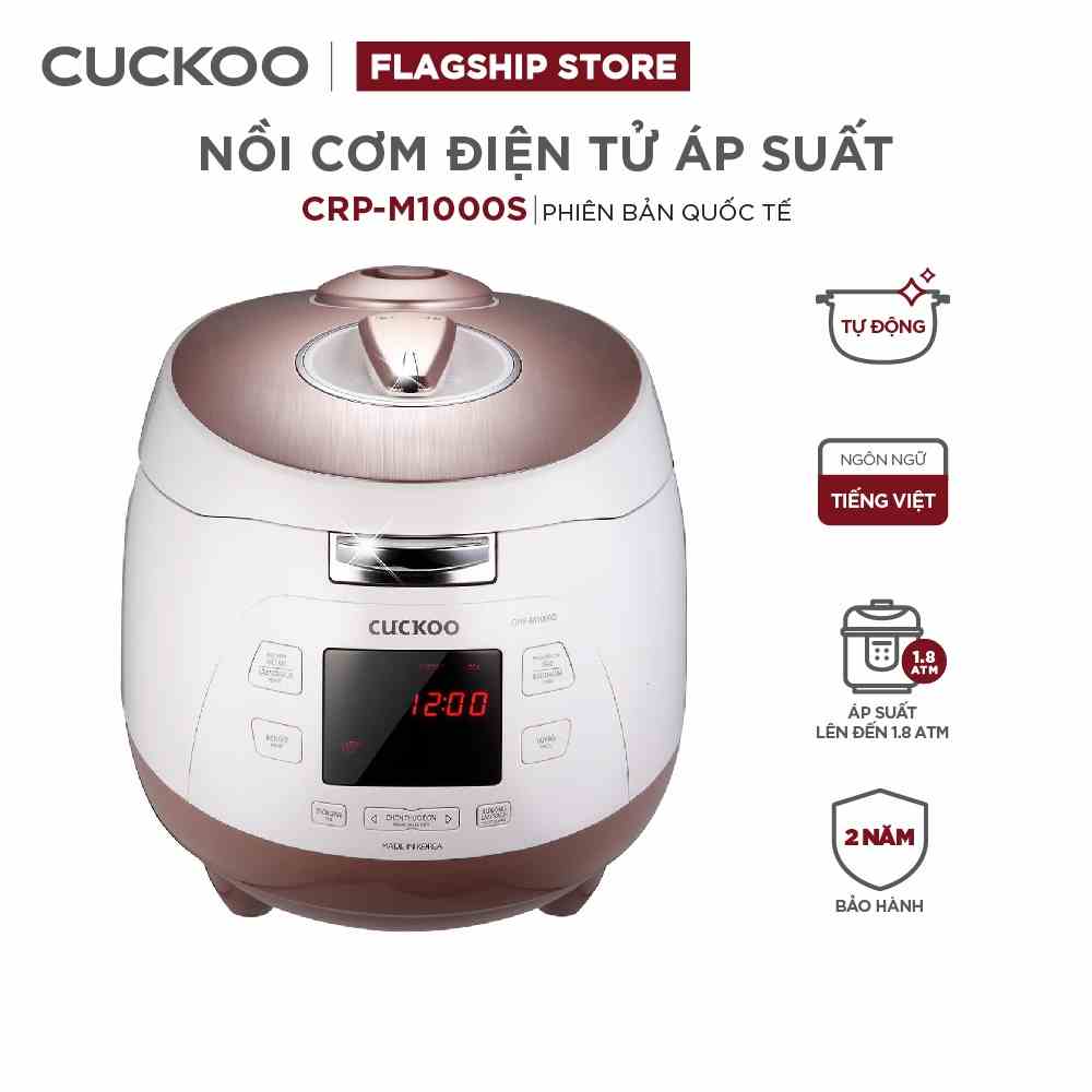 [Mã ELHACE02 giảm 12% đơn 2TR] Nồi Cơm Điện CUCKOO 1,8 lít CRP-M1000S - Hàng chính hãng - Chất lượng Hàn Quốc