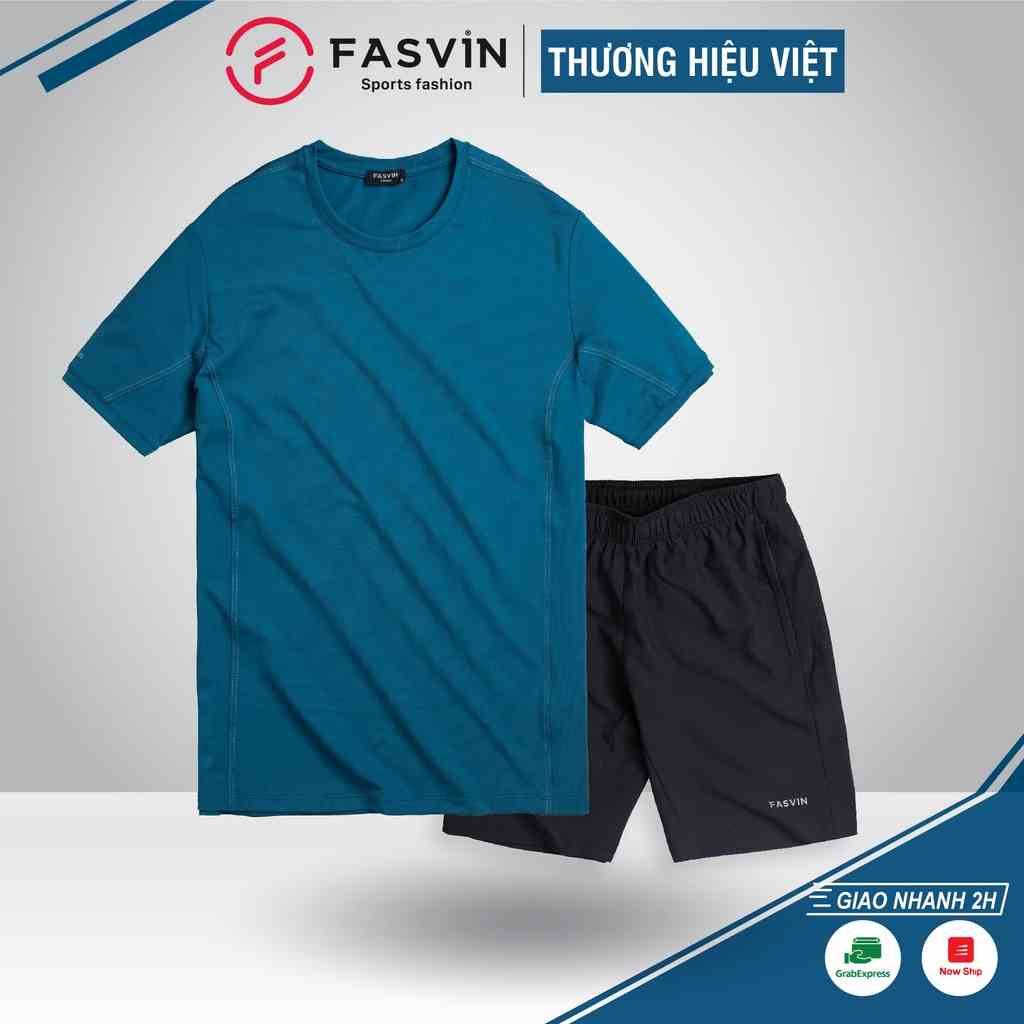 Bộ quần áo nam Fasvin AT22505.HN chất vải thun mềm mát co giãn phù hợp thể thao hay mặc nhà