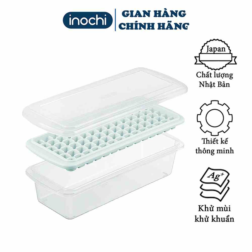 Khay làm đá tủ lạnh 84 viên có nắp đậy bằng nhựa nguyên sinh karu inochi